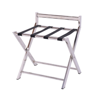 Porte-bagages pliable en métal EASTON pour hôtels – Solution de rangement pour valises en acier