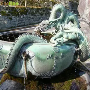 Fonte de água do dragon para a venda, fonte de água bonita de bronze personalizada