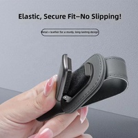 Clip para Visera de Coche de Cuero PU - Soporte Universal para Gafas con Fácil Instalación y Organizador Compacto para Almacenamiento en el Auto