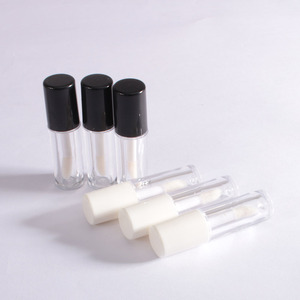 Mini tubo de brillo de labios de muestra de 1ml, brillo de labios cosmético y botella de llenado de aceite de labios con tapa blanca, material de embalaje - Product Image 1