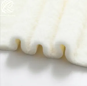 Faux Fur For Coat Factory Price White Pile Faux Fur Fabric Mink Artificial Fur Fabric Use For Shoes Fur Collar Coat
