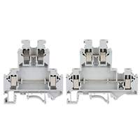 Langlebiger 500V 25A Zweischichtiger Kunststoff-DIN-Schienen-Klemmenblock Messingbeschichtet Schraubtyp UKKB3/UKK3 0,2-2,5mm