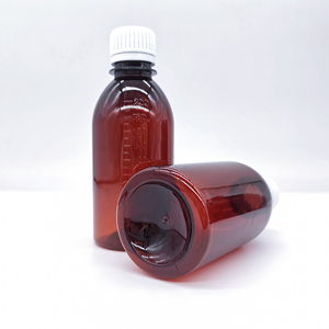 200ml màu đỏ-nâu Syrup chai rõ ràng chất lỏng Pill chai với tốt nghiệp Syrup chai - Product Image 2