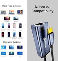 Adaptador Ethernet Gigabit Externo USB-C Biaze, Conversor de Red RJ45 de 1000Mbps para Nintendo Switch/Laptop/MacBook/Steam