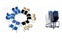 Chaise Visiteur PM-0471, Chaise de Bureau Empilable en Plastique, Design Contemporain pour la Maison, le Bureau, l'École et l'Hôtel