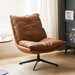 Modern Recliner High Quality Microfiber Leather Leisure Chair Comfortable Swivel Lounge Chair For Living Room