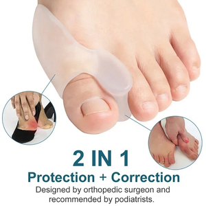 Corrector de <span class=keywords><strong>Juanetes</strong></span> Hallux Valgus, Separador de Dedos Grandes, Corrector de Gel de Silicona, Férula Ortopédica, Herramienta <span class=keywords><strong>para</strong></span> el Cuidado de los Pies y Alivio del Dolor - Product Image 3