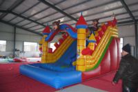 Château gonflable géant Mickey Cartoon avec toboggan, combo commercial, aire de jeux gonflable pour enfants, idéal pour la location événementielle