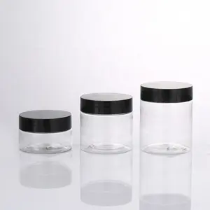 6OZ Plastic Jars with Black Lids 40Pcs Empty Plastic Pot Jars Round Re –  Coco Skin Therapy