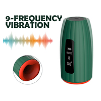 Godemiché vibrant automatique LCD pour hommes, stimulateur de pénis, jouet sexuel pour adultes