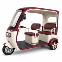 Petit tricycle électrique avec toit, véhicule électrique à trois roues multi-passagers pour les trajets quotidiens en famille