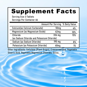 Comprimés d'électrolytes SBK HEALTH, 200 unités, complément alimentaire, favorise l'équilibre électrolytique, hydrate, équilibre, maintient - Product Image 2