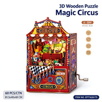 Kit de construction de maison miniature en bois 3D EPT, café, magasin de proximité, cirque, café, boîte à musique DIY avec lumière et musique