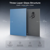 Fenêtre de toit verticale à isolation thermique automatique en verre solaire étanche de style moderne, matériaux de construction BIPV