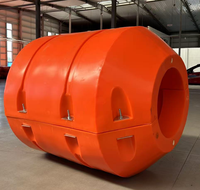 Flotteur de tuyau en PEHD pour dragage maritime, flotteur de tuyau rempli de mousse PU, bouée de dragage personnalisée pour le dragage