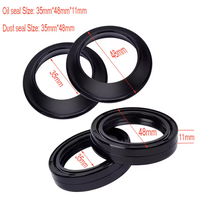 35x48x11 35 48 11 Joint d'huile d'amortisseur de fourche avant 35 48 Joint anti-poussière pour GILERA KZ125 125 RV-RX RX125 ARIZONA KZ 125 50 RX 125 35*48*11