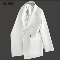 2025 coréen costume veste bureau dame femmes élégant hiver recadrée Blazer grande taille couleur unie manteau décontracté