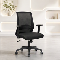 Chaise de bureau ergonomique moderne contemporaine pour un usage domestique, pivotante, en maille, avec soutien lombaire et réglage de la hauteur