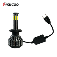 Gicoo X6s IP67 - Faro LED COB de Aluminio de 6 Lados y 12 V, 10000 LM, 360 H4/H7/H11, 60 W, Bombillas LED para Automóvil