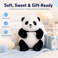 Jouet en peluche parlant IA Panda Momo F-202 alimenté par GPT, 35 cm, noir et marron, compagnon interactif IA pour enfants, respectueux de l'environnement, expédition immédiate