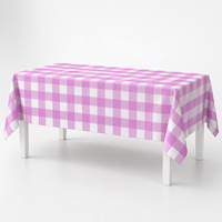 Nappe jetable en PEVA à carreaux rose et violet, imperméable, anti-taches, écologique, livraison rapide, directement de l'usine