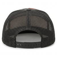 Casquette de camionneur personnalisée à motif lettres, camouflage, visière plate, dos en maille, patch en caoutchouc personnalisé, pour activités de plein air, course et sport, en tissu courant, vente en gros