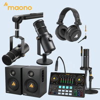 Kit de carte son pour podcast Maono AME2A, microphone d'enregistrement professionnel PD400X, ensemble pour YouTuber, microphone vidéo en direct à très faible latence