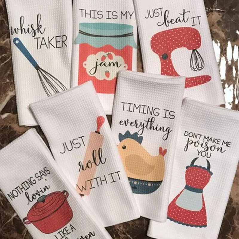 Поглощение воды с микробиброй для кухонного из полотенечной ткани полотенце для рук тряпка