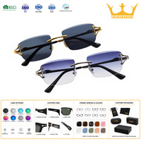 Nouvelles lunettes de soleil sans monture, tendance de la mode, monture carrée en métal, petite taille, protection UV400, style européen et américain, lunettes de soleil pour hommes et femmes