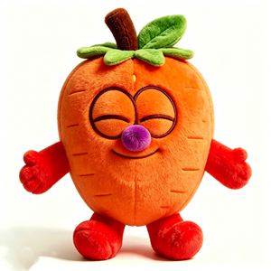 Customized Chubby smiling carrot plush <b>doll</b>, Soft vibrant <b>playful</b> kitchen aesthetic plush - Product Image 2