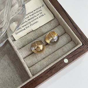 S925 Sterling <b>Silver</b> Round <b>Stud</b> Earrings For Women Geometric Ball Shape Everyday Wear Fashion Jewelry ES1090 - Product Image 4