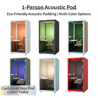 Cabine Acoustique Individuelle Portable pour Espace de Travail Privé – Idéale pour Bureau Open Space, Centre d'Appels, Hôtel, Hôpital, École, Studio