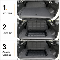 Boîte de rangement à couvercle fixe pour coffre arrière MKD Offroad Jimny 5 portes JC74 2023-2026