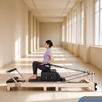 MJD Assembled Authorized Wooden Pilates Reformer Adjustable Heavy Support Timber Structure for Personal Home Preconfigured