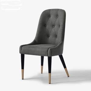 Silla de Comedor Moderna de Cuero de Lujo, Cómoda, con Patas de Metal Tapizadas, para Restaurante <span class=keywords><strong>y</strong></span> Hotel - Product Image 3