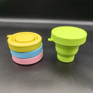 Wholesale Eco-Friendly Portable Silicone <strong>Folding</strong> <strong>Coffee</strong> and Tea Cups Customizable Collapsible Design with Lid for Travel - Product Image 4