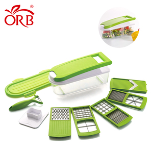 Échantillon gratuit 3 lame main appuyant sur robot <span class=keywords><strong>culinaire</strong></span> dicer <span class=keywords><strong>hachoir</strong></span> - Product Image 2