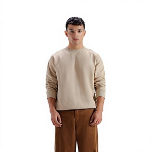 เสื้อสเวตเชิ้ตคอกลมผู้ชาย ทรงปกติ สีพื้น ผ้าถัก คอตตอน สวมใส่สบายๆ สำหรับฤดูใบไม้ร่วง - Product Image 4
