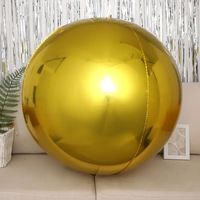 Ballons en aluminium en forme de sphère 4D dorés, de 10 à 60 pouces, parfaits pour les décorations de mariage, d'anniversaire, d'événements et de fêtes
