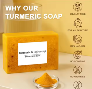 <span class=keywords><strong>Sapone</strong></span> Sbiancante alla Curcuma e Acido Kojico 100g, <span class=keywords><strong>Sapone</strong></span> <span class=keywords><strong>Solido</strong></span> Fatto a Mano Delicato <span class=keywords><strong>per</strong></span> Tutti i Tipi di Pelle, <span class=keywords><strong>Sapone</strong></span> <span class=keywords><strong>per</strong></span> Viso e Corpo Femminile - Product Image 2