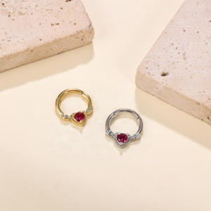 Boucles d'oreilles personnalisées en gros, bijoux de piercing pour le <span class=keywords><strong>nez</strong></span>, <span class=keywords><strong>boucle</strong></span> fermée simple face - Product Image 1