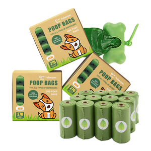 Sacs à déjections canines biodégradables et compostables en amidon <span class=keywords><strong>de</strong></span> maïs, imprimés avec logo personnalisé, extra épais - Product Image 1