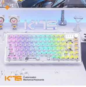 Attack Shark K75 Transparent Mechanical Keyboard 82 Key USB Wired RGB Hot Plug Gaming Multimedia Keys Anti-Ghosting Mechanical K - Product Image 4