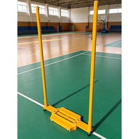 Équipement pour installations sportives commerciales, structure en métal robuste, structure stable, poteau de filet de badminton à double colonne pour tournoi