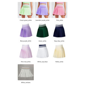 تنورة رياضية نسائية مخصصة بشعار خاص، ذات خصر مرتفع ومرن، سريعة الجفاف، مناسبة للجولف والتنس، تنورة قصيرة مطوية للصالة الرياضية والجري واليوغا والتمارين الرياضية - Product Image 5