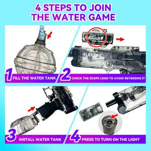 इंटरएक्टिव लाइट-अप खिलौने के साथ लंबी दूरी की इलेक्ट्रिक वाटर गन लें गर्मी आउटडोर खिलौने - Product Image 5