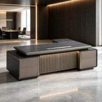 Muebles de oficina de gama alta duraderos de lujo, escritorio de oficina, mesa de trabajo para ordenador, escritorio ejecutivo Ceo Manager Boss