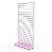 Rak Display Aksesoris Ponsel Mobile Slatwall Kustom, Stand Display Logam untuk Menggantung Aksesoris Ponsel