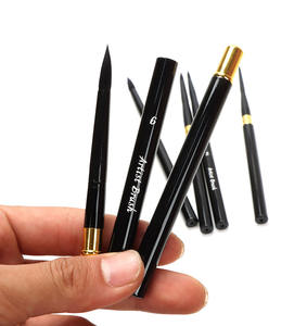 Pinceles de Nailon Pintados con Varilla de Aluminio <span class=keywords><strong>LISI</strong></span>, Pinceles de Punta Redonda para Viaje, Pinceles de Punta Fina para Detalles, para Acuarela, Óleo y Pintura Facial - Product Image 3