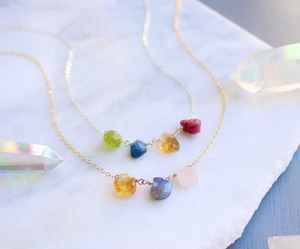 Collar de Cuarzo Natural <span class=keywords><strong>en</strong></span> <span class=keywords><strong>Bruto</strong></span>, Amatista, Aguamarina, Piedra de Nacimiento, Cristal Curativo, Joyería para Mujer, Regalos para la Familia - Product Image 6